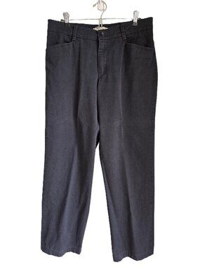 LEE RELAXED FIT Tapered Leg High-Rise Mom Black Denim Jeans Women's 12